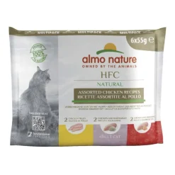 Almo Nature HFC NATURAL Multipack - 3 Sorten mit Huhn (8 x 6 =) | 48 x 55 g