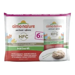 Almo Nature HFC NATURAL Multipack - Huhn und Garnelen 6 x 55 g