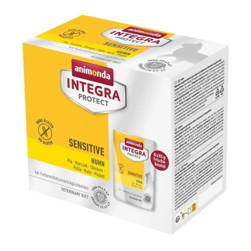 animonda INTEGRA PROTECT - Pouch - Sensitive - mit Huhn | 8 x 85 g