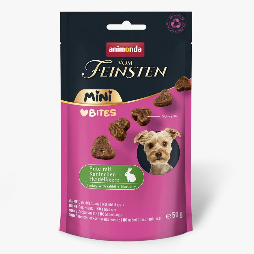 animonda Vom Feinsten Adult Mini Love Bites Pute mit Kaninchen & Heidelbeere | 50 g