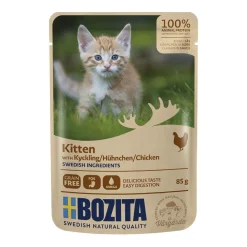Bozita Cat Pouch Häppchen in Soße Kitten mit Hühnchen | 12 x 85 g