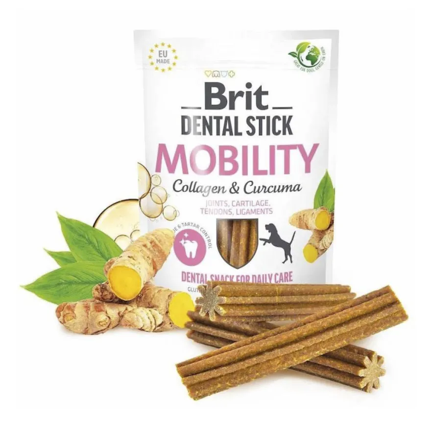 Brit Care - Dog - Dental Stick - Mobilität - mit Kurkuma & Kollagen 7 Stück | 251 g