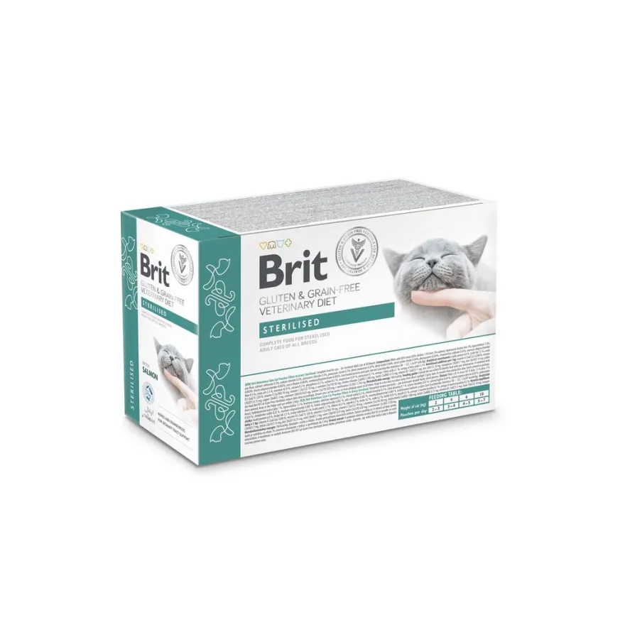 Brit Cat Grainfree Veterinary Diets Pouch Filets in Sauce Sterilisiert | 12 x 85 g