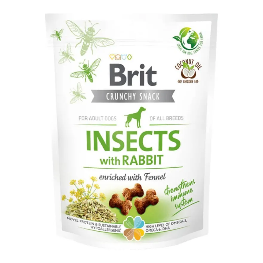 Brit Crunchy Cracker - Insekt mit Kaninchen, angereichert mit Fenchel | 200 g