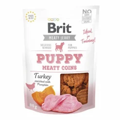 Brit - Dog - Meaty Jerky - Welpe - Truthahn-Taler | 80 g