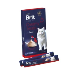 Brit Premium by Nature Cat Creamy Treats mit Rind | 6 x 15 g