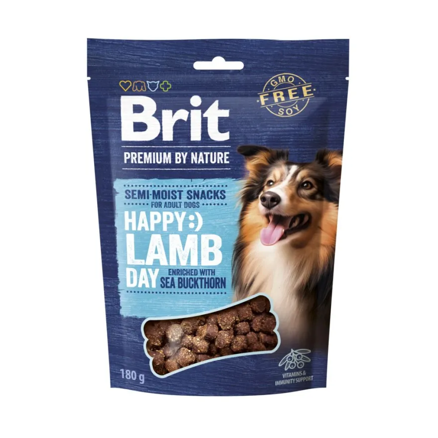 Brit Premium by Nature Dog Halbfeuchte Snacks Lamm mit Sanddorn | 180 g