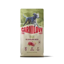 Carnilove Dog True Fresh - Junior große Rassen - Ente | 4 kg