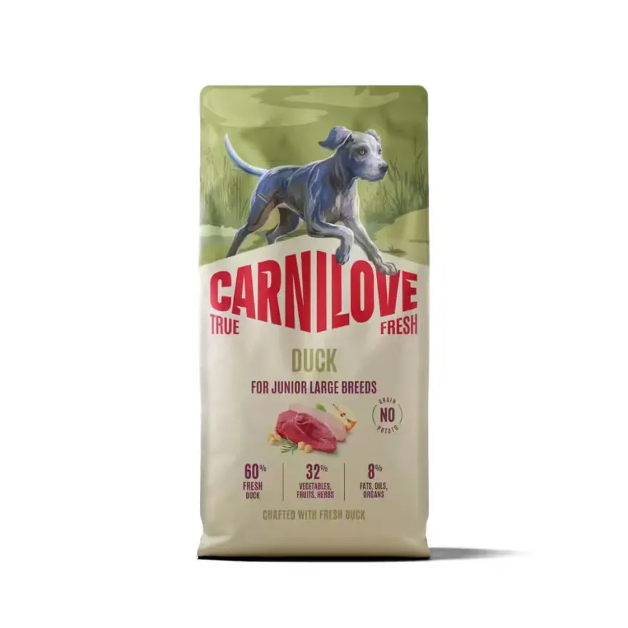 Carnilove Dog True Fresh - Junior große Rassen - Ente | 4 kg
