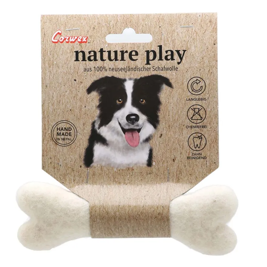 Corwex C-play Filz Knochen - weiß | 15 cm