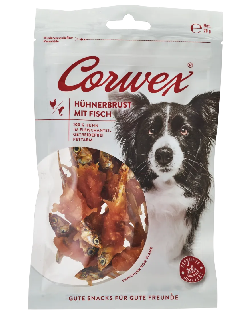Corwex Hühnerbrust mit Fisch | 70 g