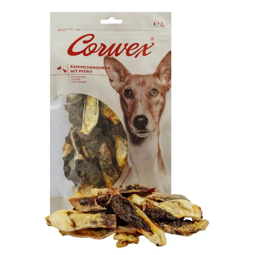 Corwex Kaninchenohren mit Pferd | 200 g