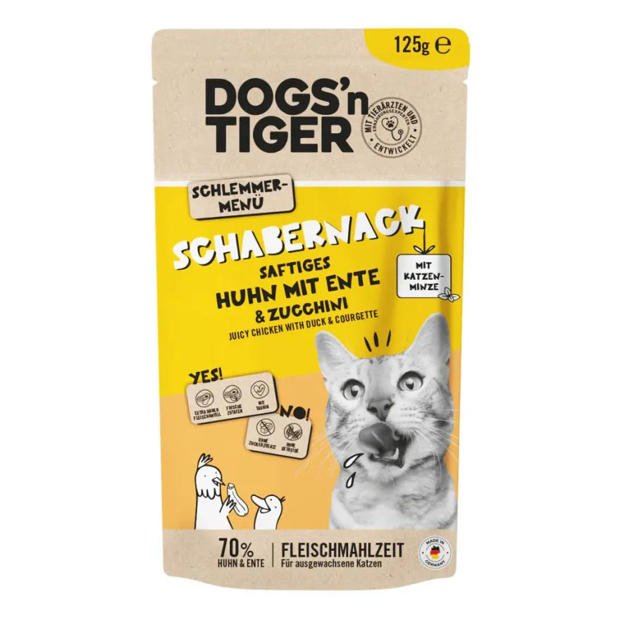 Dogs'n Tiger - Katzennassfutter - Schlemmermenü Pouches