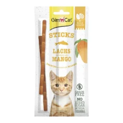 GimCat Sticks mit Lachs + Mango | 3 x 15 g