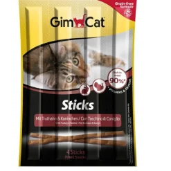 GimCat Sticks mit Truthahn und Kaninchen | 4 Stck.