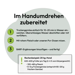 Grau Hund Gemüsemix Mischung Nr. 2 | 150 g
