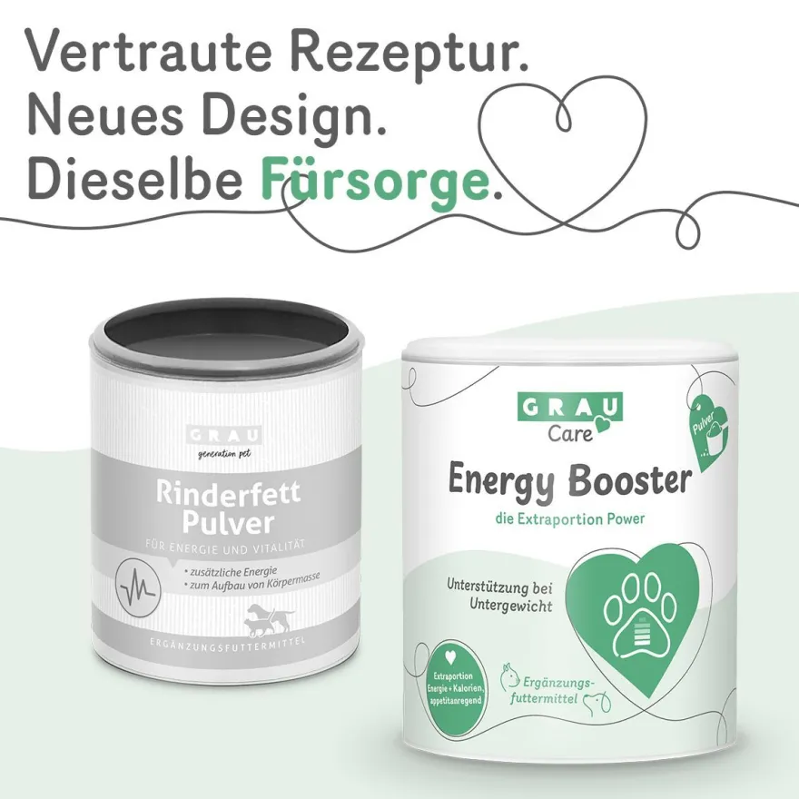 Grau Hund & Katze Energy Booster Pulver | 50 g