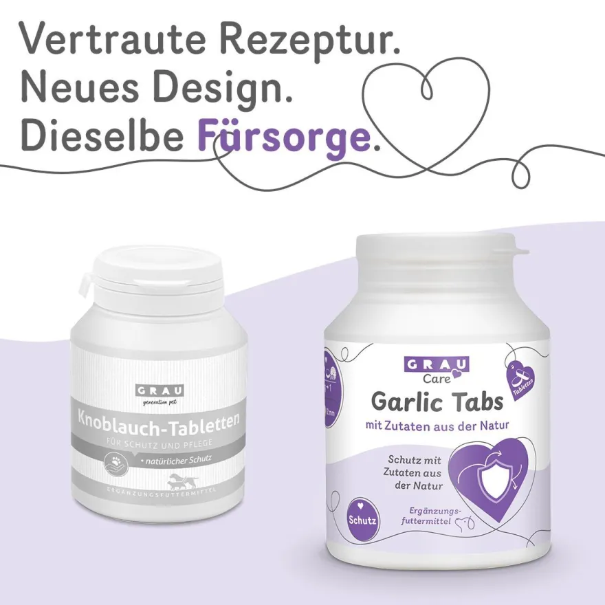 Grau Hund & Katze Garlic Tabs | 200 Stück