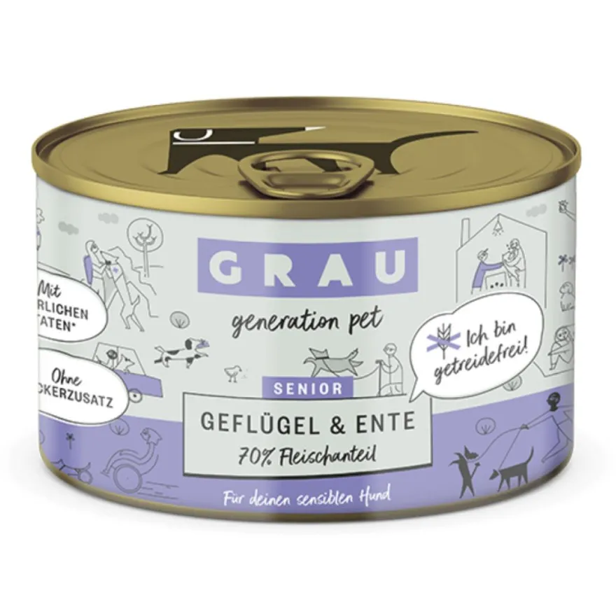 Grau Hund Nassfutter