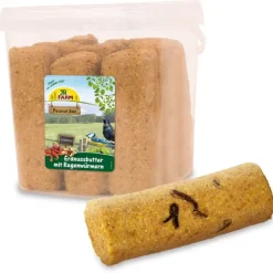 JR FARM Peanut Bar Erdnussbutter mit Regenwürmern (9 Stück im Eimer) | 3,15 kg