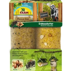 JR FARM Peanut Bar 2er Pack Nüsse & Holunder | 700 g