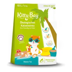 Kitty Bay Katzenstreu - Meow Tai - Maniokmehl braun | 10 l