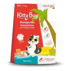 Kitty Bay Katzenstreu - Meowtini - Maniokmehl weiß | 10 l