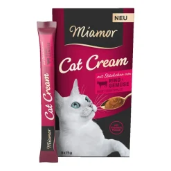 Miamor Cat Snack Cream mit Rind + Gemüse | 5 x 15 g