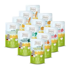 MjAMjAM Cat - Chicks & Friends Quetschie-Box | 12 x 125 g