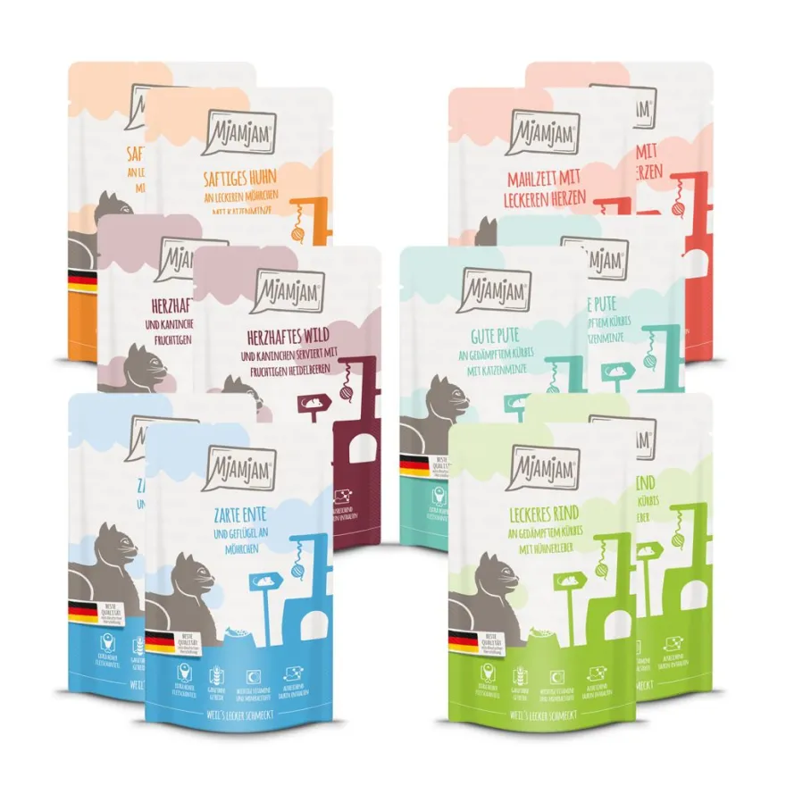 MjAMjAM Cat - Probierpaket 3 | 12 x 125 g