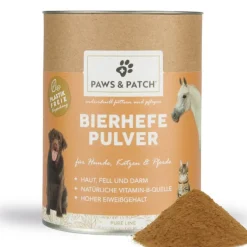 Paws & Patch BIERHEFE Pulver für Hunde, Katzen und Pferde | 250 g
