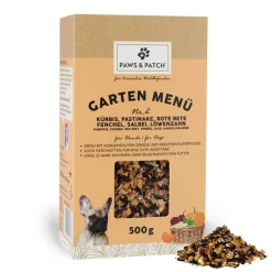 Paws & Patch GARTEN MENÜ Nr. 2 für Hunde - Kürbis, Pastinake, Rote Bete, Fenchel, Salbei, Löwenzahn | 500 g