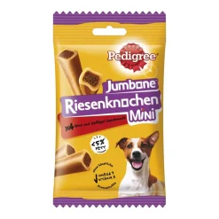 PEDIGREE® JUMBONE™ Riesenknochen Beutel Mini mit Rind und Geflügel Geschmack 4 Stück | 160 g