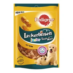 PEDIGREE® Leckerbissen Tasty Minis Junior Portionsbeutel mit Huhn | 125 g