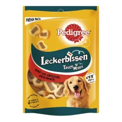 PEDIGREE® Leckerbissen Tasty Minis Portionsbeutel mit Rind und Geflügel Geschmack | 155 g