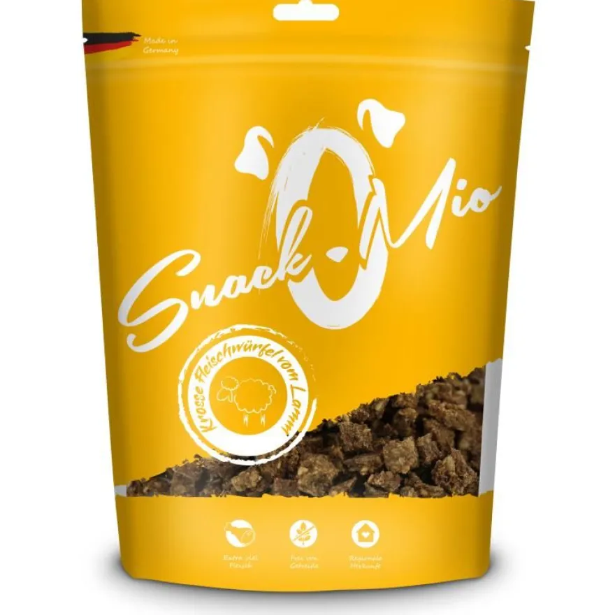 SnackOMio Hundesnack Krosse Fleischwürfel vom Lamm | 125 g