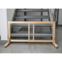 TRIXIE Absperrgitter, Holz | 65–108 x 50 cm