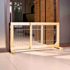 TRIXIE Absperrgitter, Holz | 65–108 x 50 cm