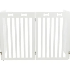 TRIXIE Absperrgitter, MDF, 4-teilig, weiß | 60–160 x 75 cm