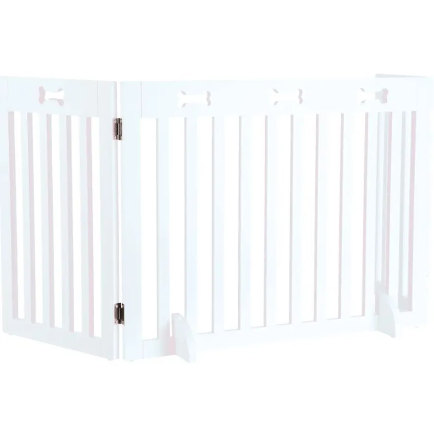 TRIXIE Absperrgitter, MDF, 3-teilig, weiß | 82–124 x 61 cm