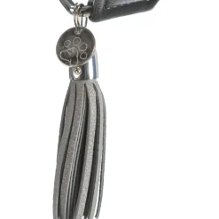 TRIXIE Active Comfort Halsband für Windhunde, Leder, schwarz/grau | S–M: 33–42 cm/60 mm