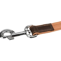TRIXIE Active Comfort V-Leine, Leder, braun/hellbraun | S–M: 2.00 m/20 mm