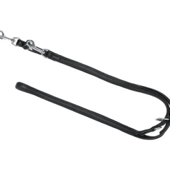 TRIXIE Active Comfort V-Leine, Leder, schwarz | S–M: 2.00 m/20 mm