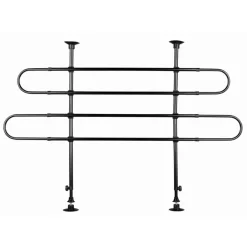 TRIXIE Auto-Gitter, gewinkelt, schwarz | Breite: 85–140 cm Höhe: 75–110 cm