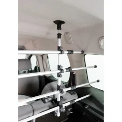 TRIXIE Auto-Gitter, mit Kopfstützenfixierung, silber/schwarz | Breite: 105–172 cm Höhe: 46–60 cm