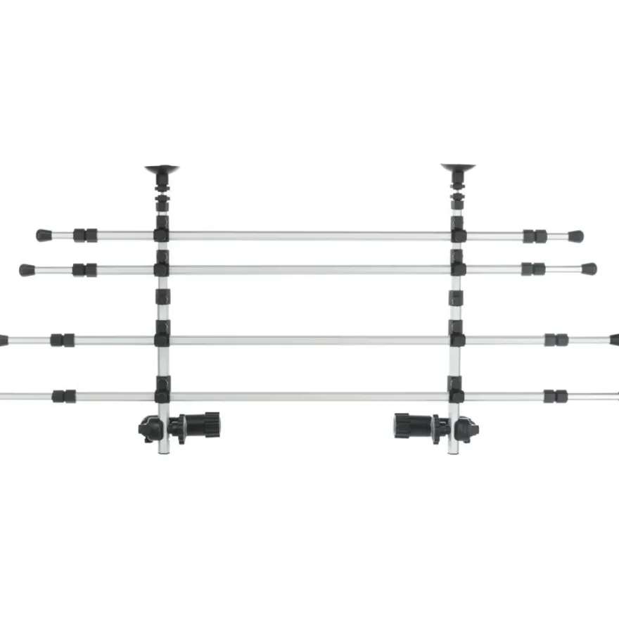 TRIXIE Auto-Gitter, mit Kopfstützenfixierung, silber/schwarz | Breite: 105–172 cm Höhe: 46–60 cm