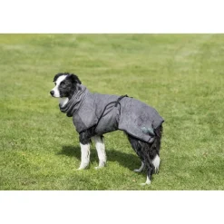 TRIXIE Bademantel für Hunde, Frottee, grau | L: 60 cm