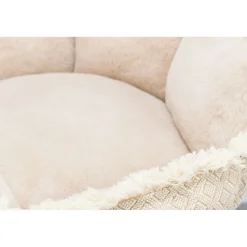 TRIXIE Bett Boho, oval, beige | 50 x 50 cm