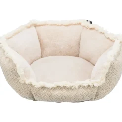 TRIXIE Bett Boho, oval, beige | 50 x 50 cm