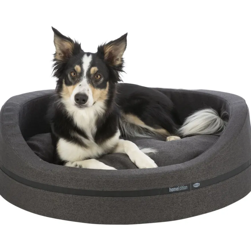 TRIXIE Bett CityStyle, oval, dunkelgrau | 65 x 55 cm
